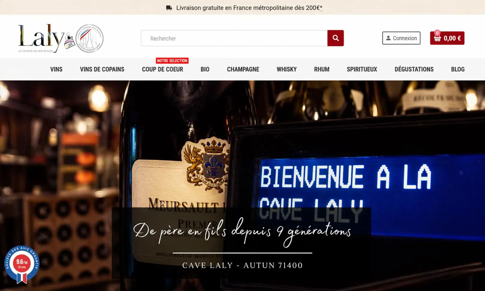 Vins Laly — Médaille d'argent Meilleur Caviste de France